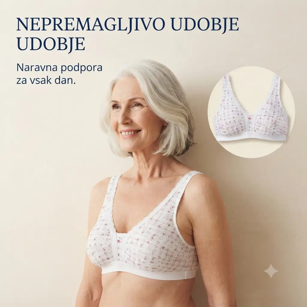💖【Set de 4】Sutiene din bumbac pur pentru mame de vârstă mijlocie (mărimi mari) - Confortabile și respirabile