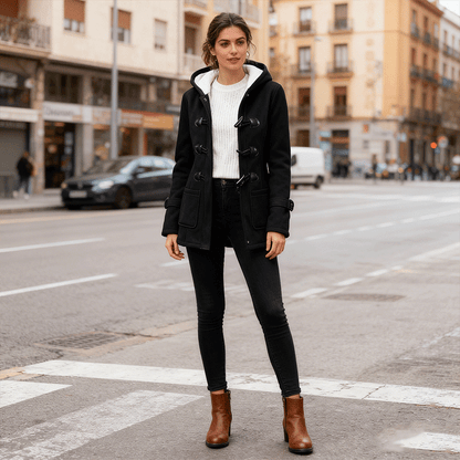 🔥【30% de descuento por pieza】🔥 Abrigo largo con capucha para mujer, cálido