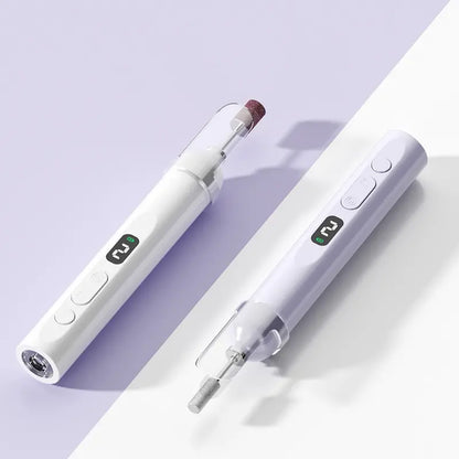 💅 Pila electrică de unghii 2 în 1 cu lampă LED (lampă de uscare + 5 capete de șlefuire)