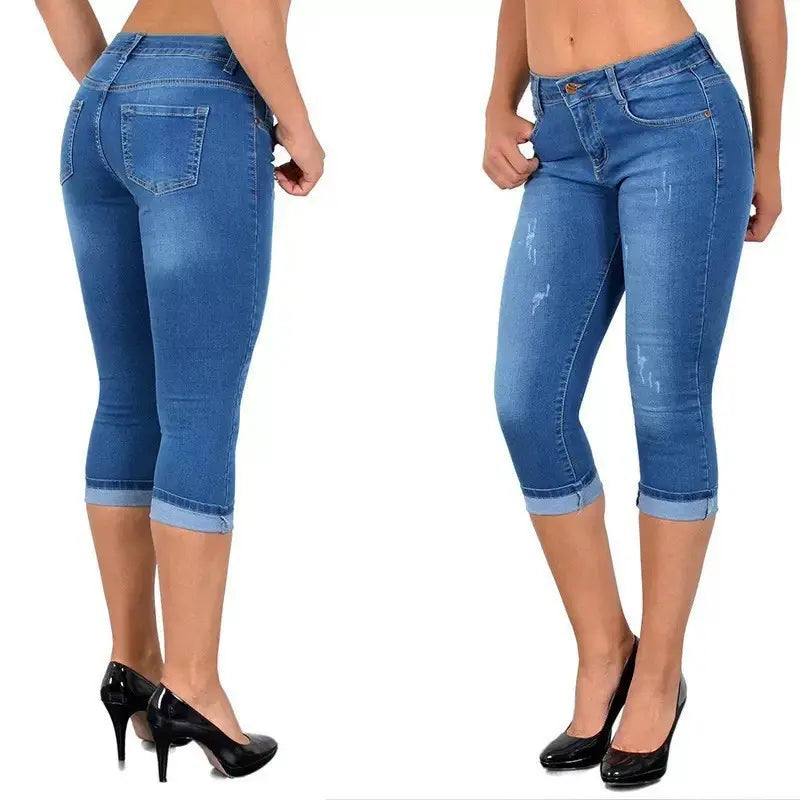 💕👖 Blugi elastici de vară care scot în evidență silueta【40-120kg】