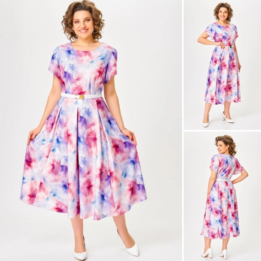 🔥🥰 Výprodej – 【S-5XL】 Nové, elegantní, vysoce kvalitní šifonové šaty 