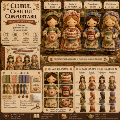 🎁Ultima zi: Profită de reducerea de 49%! 🧵 Set miniatural de patchwork din seria Miniature World
