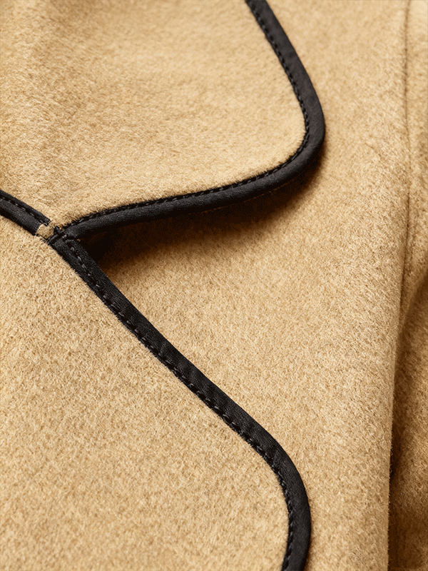 💖🔥【Επίπτωση 50%】[M-4XL] Νέο μοντέλο φθινοπωρινό/χειμερινό 2025, γυναικεία κάρδιган διπλής όψης μέσου μήκους από κασμέρι