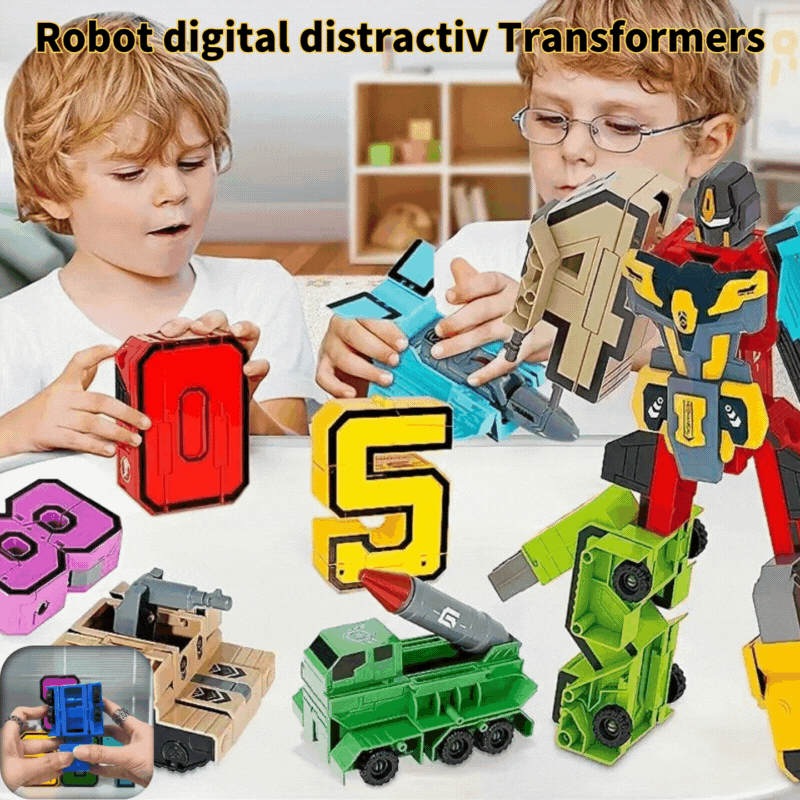 ✨ Stilul nou! Jucărie pentru copii transformator robot transformator digital