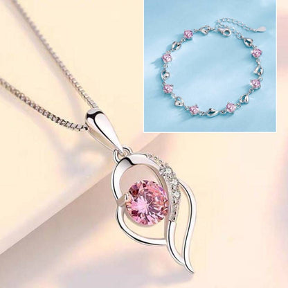 ✨✨【Cumpără 1, primești 1 gratuit】💎💎Set brățară și colier din argint 925 – Inima Oceanului