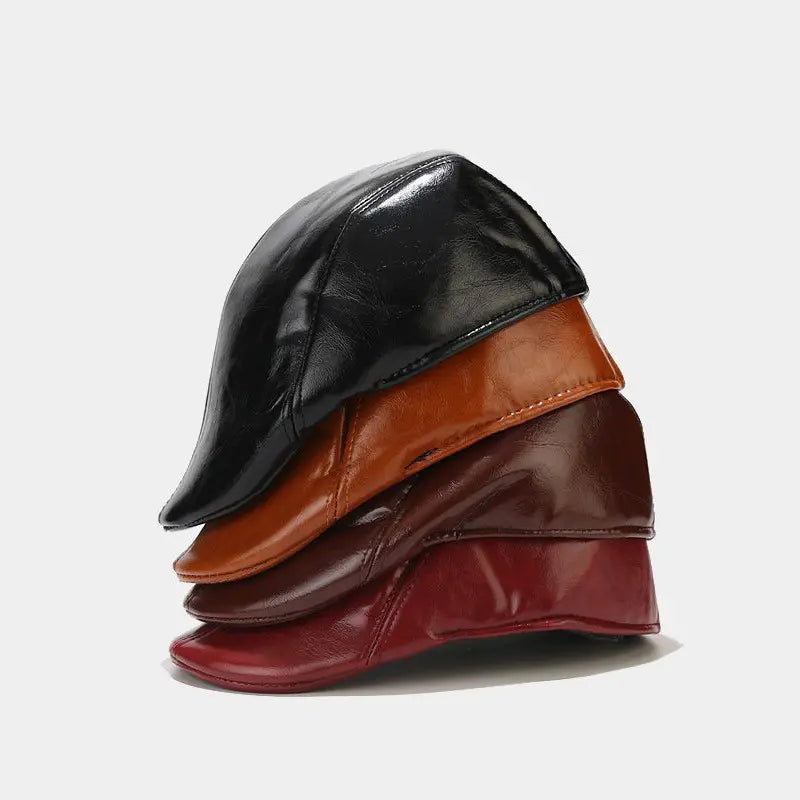 🎩 Beretă retro din piele pentru bărbați, de calitate premium✨