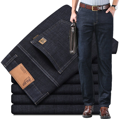 🔥👖【60-110 kg】Blugi bărbătești, simpli, casual, versatili, mărimi mari