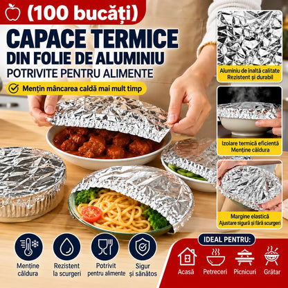 💥💥【100 de bucăți】149 RON ⏰ Huse termoizolante din folie de aluminiu