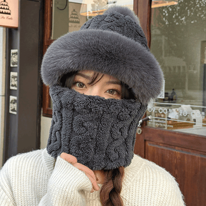 🔥【Ograniczony czas - połowa ceny】🔥🐏Nowy model czapki i szalu, grube i puszyste, odporne na wiatr i chłod
