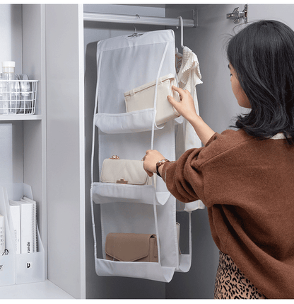 【50% de descuento】Bolsa de almacenamiento con diseño de suspensión de dos lados, con seis capas