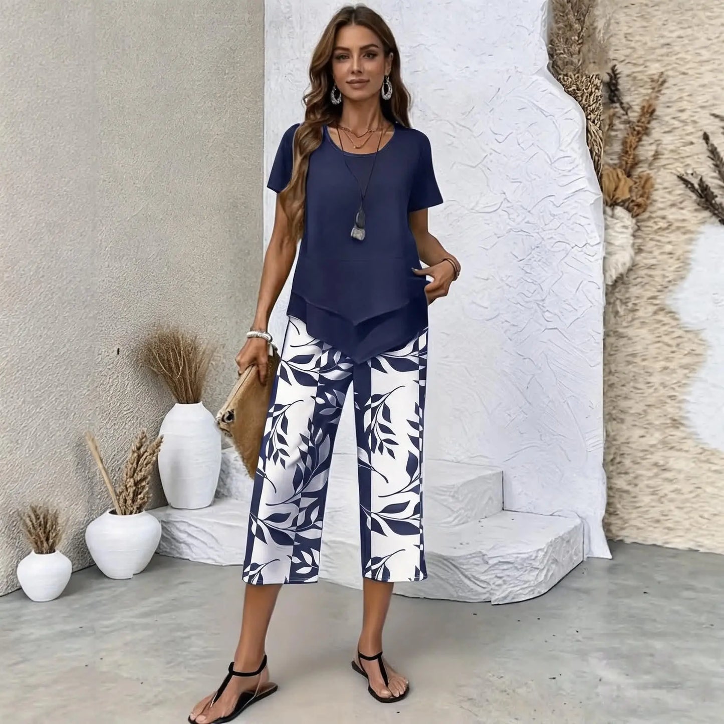 ✨✨【S-5XL】| Set Fresh Breeze din 2 piese | Set de vară multicolor, ușor și elegant
