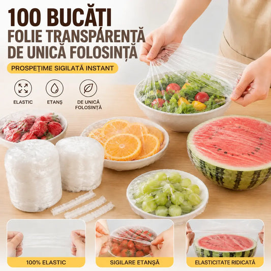 【2 pungi, 200 bucăți】Huse de unică folosință pentru păstrarea prospețimii, din material de uz alimentar
