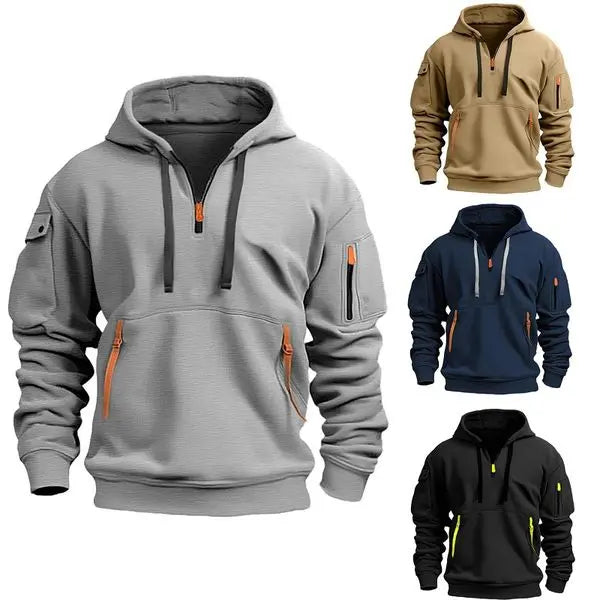 🍂【Ofertă limitată în timp: Reducere 50%🔥】Noutăți toamnă/iarnă: Hanorac bărbătesc cu fermoar și buzunare multiple