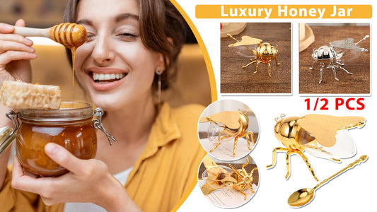 Kreatywny, nowy styl🐝Europejski słoik na przyprawy w kształcie pszczółki, metalowy słoik na przyprawy do codziennego użytku w domu. 