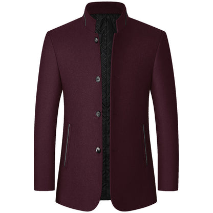 【100% lana de alta calidad】🌞【M-4XL】Chaqueta de lana para hombre, estilo casual, con cuello alto, nueva colección otoño-invierno 2025
