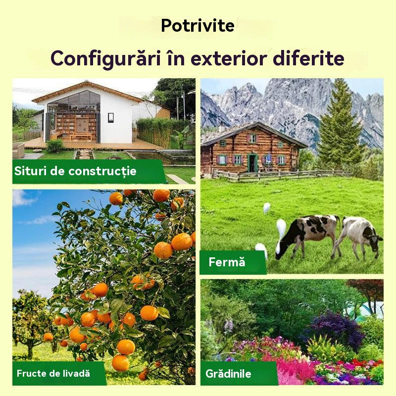【🔥Cumpărați 1, primiți 1 gratuit】🔥Repelent solar cu ultrasunete pentru animale pentru exterior Repelent pentru păsări cu lumină infraroșu intermitent cu LED roșu și albastru