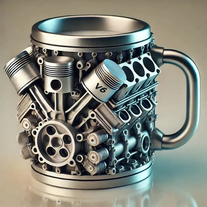 🎁【Cumperi unul, primești unul gratuit】☕Ceașcă de cafea creativă din oțel inoxidabil în formă de motor V6/V8