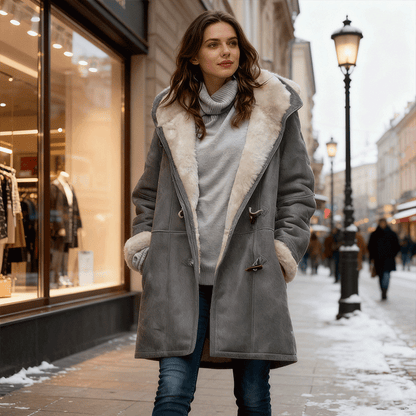 🥼🐏💖【Nowość zimowa 43% zniżki】2025 Modna i ciepła damska kurtka z zamszu, z ociepleniem z wełny, S-5XL, kurtka zimowa/na co dzień