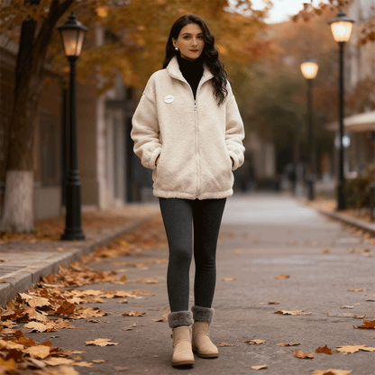 【⚡50% намаление за есен и зима⚡】Дамска пуховина от памук с дебела памучна овчина за есен и зима