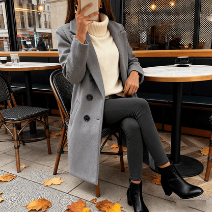 🔥🔥【Ograniczony czas z 50% rabatem】Nowy modny model damskiej jednofarbowanej kurtki przeciw wiatrowanej na jesień i zimę