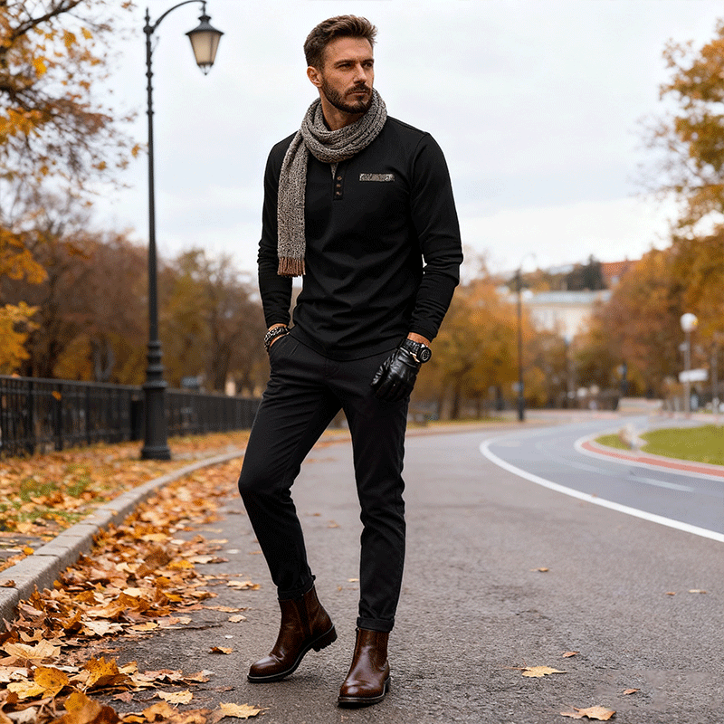 【🔥Specjalna redukcja 50%】【S-3XL】Męskie sportowe koszulki polo z długimi rękawami