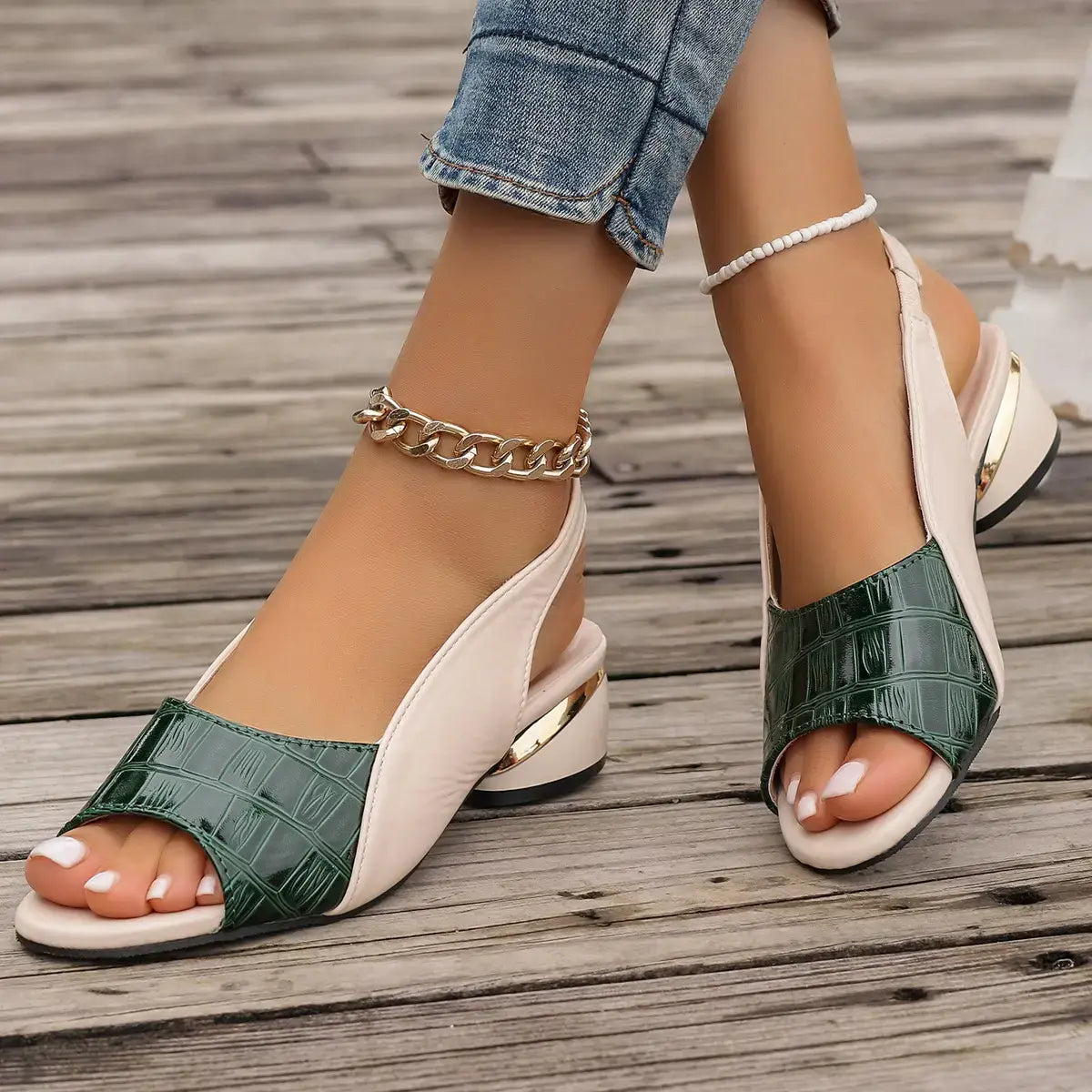 💖👡【35-43】Sandale de vară pentru femei cu toc roman - model nou