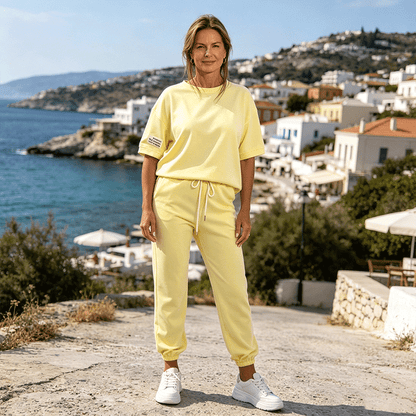 ⏳ Ofertă limitată! ⏰ Set casual pentru femei, format din top și pantaloni uni
