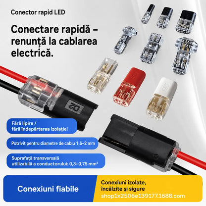🥳 Reducere 50%! ⏰【1000 de bucăți în stoc】Conector electric fără dezizolare, cu clemă de blocare, închidere sigură și design antiderapant ⚡️
