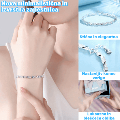 💖🍀Brățară de mână pentru femei, din argint sterling 925, cu trifoi cu patru foi, Love New Fashion【50%OFF】