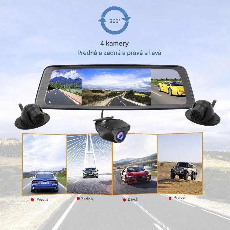 HD auto kamera so širokouhlým displejom💻 4K ultra HD📲 Prepojenie s mobilnou aplikáciou, ovládanie hlasom🎙 Predné a zadné nahrávanie
