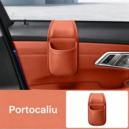 🚗 Spațiu suplimentar și ordine în mașină! Suport din piele pentru ușă auto / pahar și telefon (Montare ușoară la geam / Ofertă 1+1 GRATUIT - primești 2 bucăți)! ✨