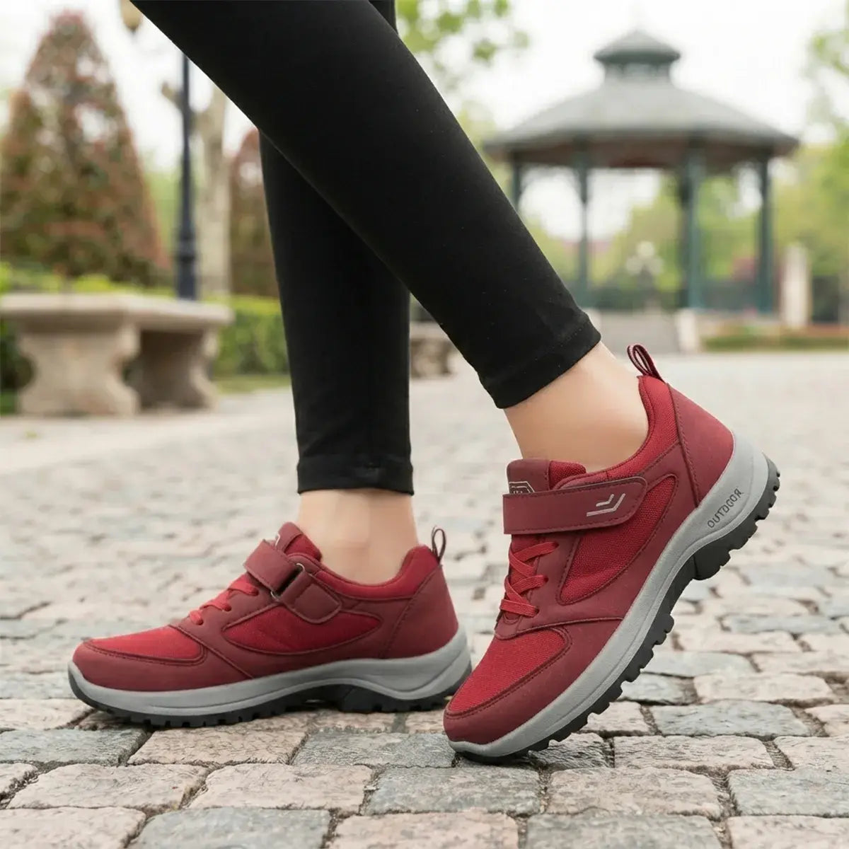 Adidași Ortopedici de Walk / Mers pe Jos pentru Femei – Închidere cu Căptușeală Velcro, Talpă Flexibilă Antiderapantă și Material Respirabil 👟👵🌸