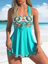 🏖️👙【Ofertă limitată】🌴【S-6XL】Costum de baie elegant cu imprimeu, mărime mare