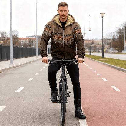 🎄🎄【S-4XL】Modne męskie kurtka z cienkiego sametu, ochronna i gruba na jesień i zimą