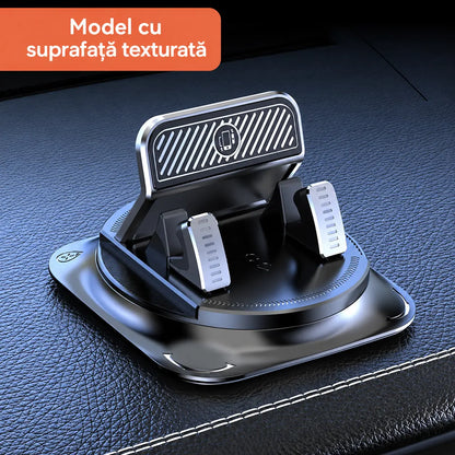🚗 Suport auto pentru telefon 2 în 1, rotativ la 360° și antiderapant