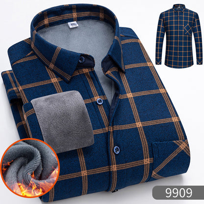 🔥【Mitad de precio por tiempo limitado】👔Camisa cálida de manga larga empresarial para otoño e invierno