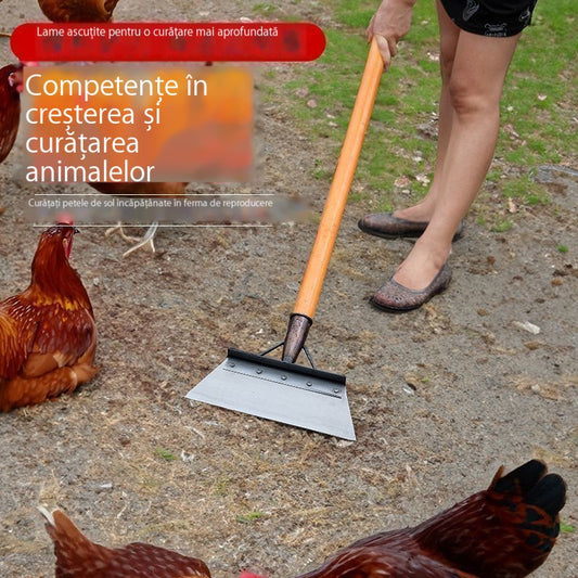 🐖🐏🐓Unelte de curățare a gunoiului de grajd din oțel cu mangan, lopată este potrivită pentru grădinărit pentru a îndepărta plivitul și îngrășământul