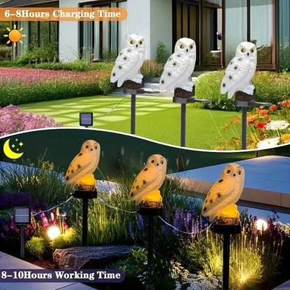 【Купи едно вземи едно】🦉 Декоративна соларна лампа бухал – добавя топла светлина във вашата градина