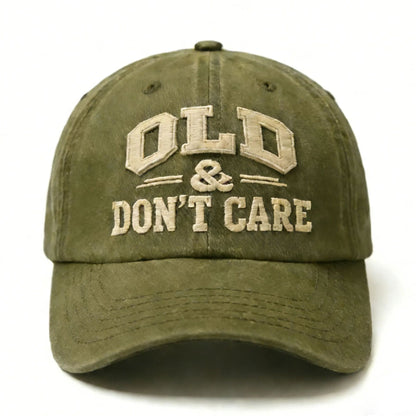 🔥🧢 Ofertă specială de Anul Nou 2026 | Șapcă de baseball în stil vintage, cu aspect uzat: „Și ce dacă sunt bătrân? (Nu-mi pasă)”