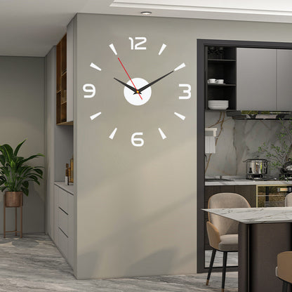 🕑✨Ceas de perete acrilic 3D luminos – nu necesită găurire (montaj necesar)