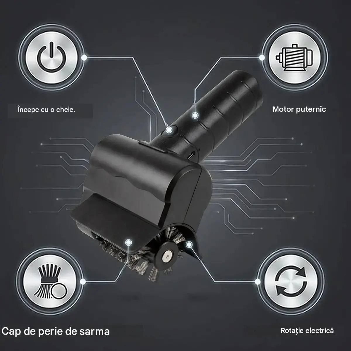 🔋🧹 Perie electrică fără fir pentru curățarea grătarului – baterie cu litiu, multifuncțională și ușor de utilizat 🔥🍖