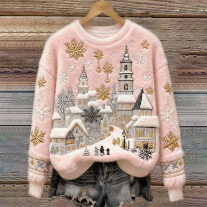 💥🍁【Oferte recente atractive】🔥Pulover de Crăciun din flanel pentru femei, decorat cu diverse modele încântătoare
