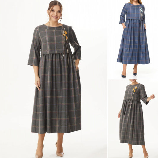 💖💖【S-5XL】🍁🍂Stil nou de toamnă și iarnă elegant de înaltă calitate, rochie  3844080