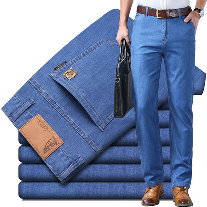 🔥👖【60-110 kg】Blugi bărbătești, simpli, casual, versatili, mărimi mari
