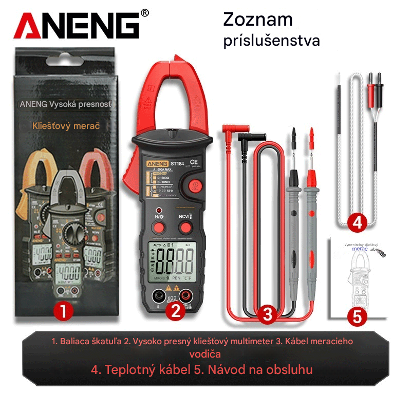 🔥【Limitovaná ponuka】🛠️ Inteligentný digitálny kliešťový merač, multifunkčné elektrikárske kliešte, vysokopresný ampérmeter, úplne automatická identifikácia