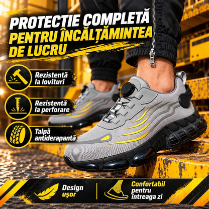 💥 Puțin mai scumpi, dar de calitate foarte bună! Pantofi de protecție rezistenți la impact și perforare, cu elemente de protecție din oțel, confortabili și antiderapanți