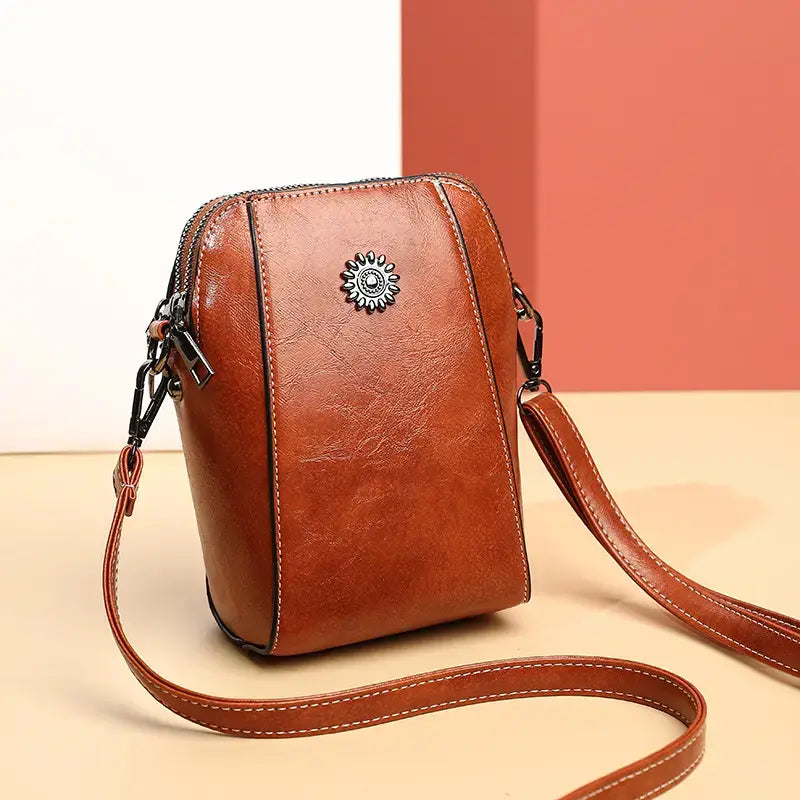 🔥👜 [Ofertă pe timp limitat] 💖 Noua geantă de umăr mini, multifuncțională și elegantă, din piele naturală (colecția 2026) — Compactă și rafinată