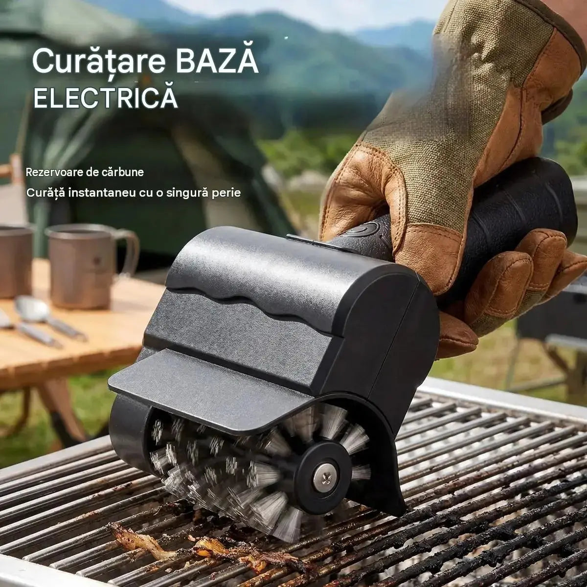 🔋🧹 Perie electrică fără fir pentru curățarea grătarului – baterie cu litiu, multifuncțională și ușor de utilizat 🔥🍖