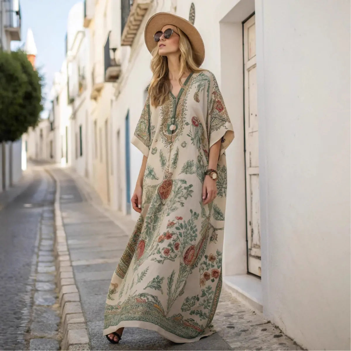 🥻【S-8XL】Rochie elegantă, lungă de vară, perfectă pentru plajă sau evenimente de seară.