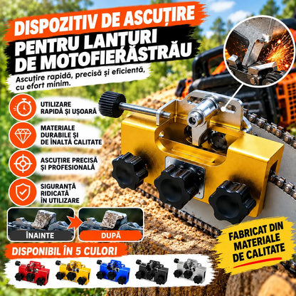 ⚙️ Ascuțitor manual 2 în 1 pentru lanțuri de drujbă – reducere de 50%